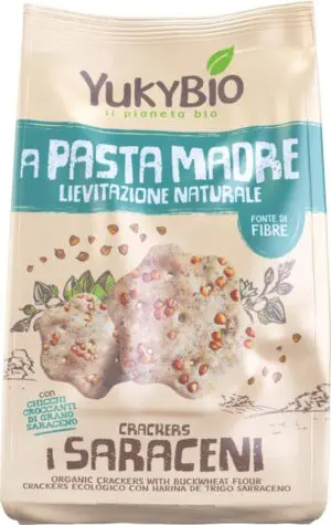 CRACKERS SARRACENO MASA MADRE BIOLOGICO 250GR