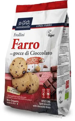 GALLETAS DE ESPELTA CON VIRUTAS DE CHOCOLATE 8/300