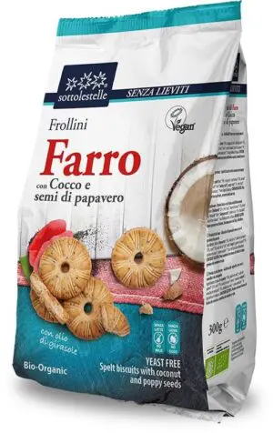 GALLETAS SIN LEV  DE ESPELTA CON COCO Y SEMILLA DE