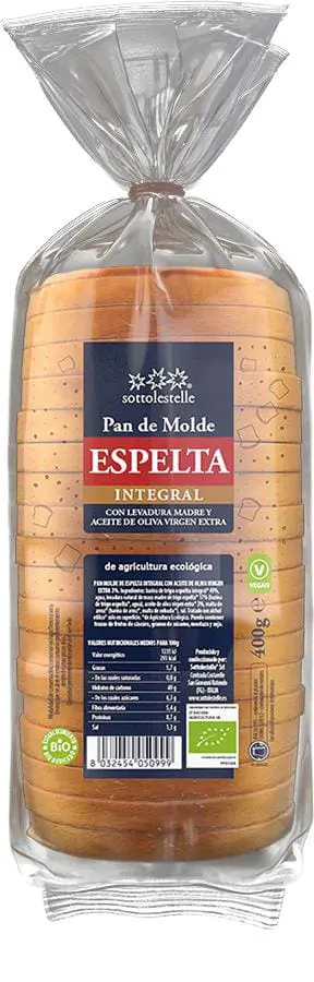 PAN BAULETTO DE ESPELTA INTEG  400 GR  BIO 