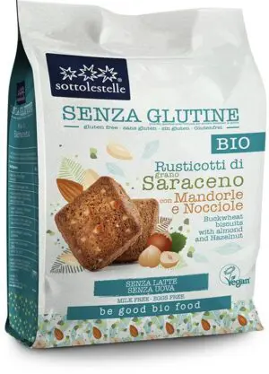 RUSTICOTTI GRANO SARACENO Y AVELLANA  BIO  8/250 G
