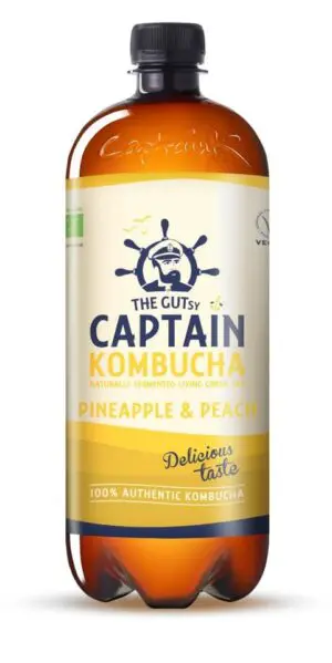 1000 ML BEBIDA KOMBUCHA SABOR PIÑA MELOCOTON 6 U C