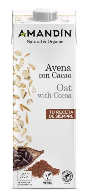 AMANDIN BEBIDA DE AVENA CON CACAO 1 LT 