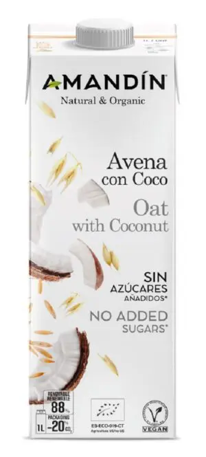 AMANDIN BEBIDA DE AVENA CON COCO 1 LT 