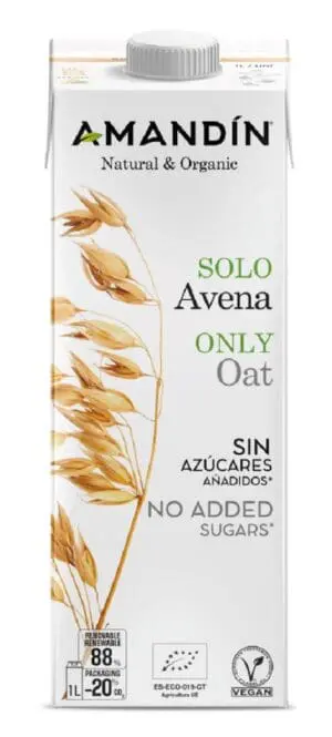 AMANDIN BEBIDA DE AVENA NATURE SIN ACEITE 1 LT 