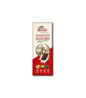CHOCOLATE SOLE NEGRO 39  CON LECHE ECOLÓGICO 25 GR