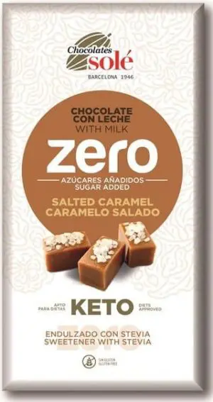 CHOCOLATE SOLE ZERO CON LECHE CARAMELO SALADO CON 