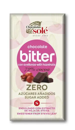 CHOCOLATE SOLE  ZERO NEGRO 72  ACAI CON STEVIA 100