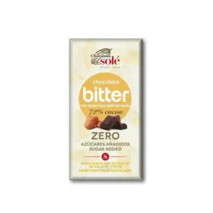 CHOCOLATE SOLE ZERO NEGRO 72  ALMENDRAS CON STEVIA
