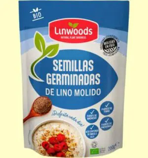 LINDWOODS SEMILLAS GERMINADAS DE LINO MOLIDO 200 G